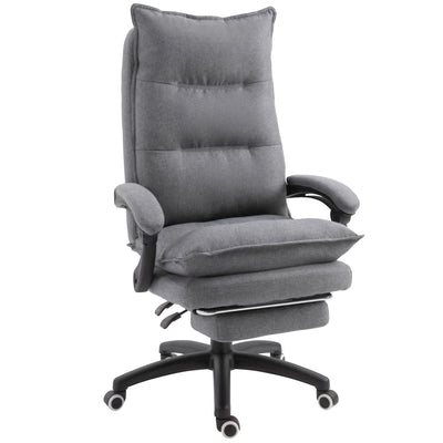 360° Swivel Office Chair Adjustable Height Recliner with Retractable Footrest Home Office