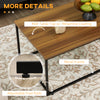 Industrial Style Nesting Tables Set of 2 w/ Metal Frame for Living Room