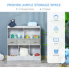 Toy Chest Kids Cabinet Freestanding Storage Organizer Children Bookcase Display Shelf Wardrobe for Toys Books Bedroom with Drawers, Grey