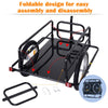 Foldable Bike Cargo Trailer Cart with Hitch, 80lbs Capacity, 16in Wheels, Black