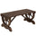 2-Person Garden Bench Outdoor Wagon Wheel Porch Bench for Backyard, Patio, Garden Brown