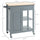 Kitchen Island Cart, Rolling Kitchen Island with Storage, Solid Wood Top, Drawer, for Dining Room, Gray