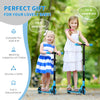 Folding Kids Push Kick Scooter w/ Adjustable Handlebar Brake System, Blue