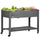 47" x 21" Raised Garden Bed Elevated Wooden Planter Box w/ Lockable Wheels, Storage Shelf for Backyard, Dark Gray