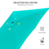 6.6 X 10 ft Rectangular Market Umbrella Patio Outdoor Table Umbrellas with Crank & Push Button Tilt, Teal