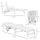 Outdoor Folding Chaise Lounge Chair on Wheels, Patio Sun Lounger Recliner with Storage Box & 5-Position Backrest for Garden, Beach, White