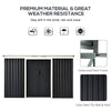 9' x 4.5' x 5.5' Outdoor Rust-Resistant Metal Garden Vented Storage Shed with Spacious Layout & Durable Construction, Grey