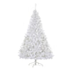 6' Tall Pre-Lit Douglas Fir Artificial Christmas Tree with Realistic Branches, 250 Warm White LED Lights and 1000 Tips, White
