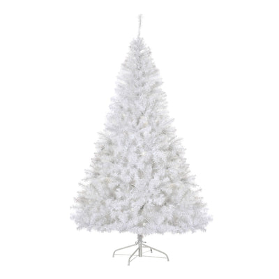 6' Tall Pre-Lit Douglas Fir Artificial Christmas Tree with Realistic Branches, 250 Warm White LED Lights and 1000 Tips, White