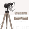 Industrial Style Tripod Floor Lamp for Living Room Bedroom  Vintage Spotlight Reading Lamp with Wooden Metal Legs E26 Base