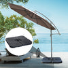 4 Pieces Cantilever Patio Umbrella Base Stand, Outdoor Offset Umbrella Weight Plates, 158 lb Capacity Sand or 60 Liter Capacity Water, Black