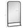 34" x 21" Square Modern Wall Mirror with Storage Shelf, Mirrors for Wall in Living Room, Bedroom, Black