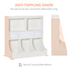 Toy Chest, Kids Storage Organizer, Children Display Bookcase with Drawers for Toys, Clothes, Books, White