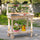 36'' Wooden Potting Bench Work Table with 2 Removable Wheels, Sink, Drawer & Large Storage Spaces, Natural