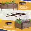 49'' x 21'' x 34'' Raised Garden Bed w/ 8 Grow Grids, Outdoor Wood Plant Stand w/ Storage Shelf and Lockable Wheels for Vegetable Flower Her