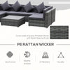 7-Piece Patio Furniture Sets PE Rattan Sectional Sofa Set Outdoor Conversation Set w/ Coffee Table & Cushion for Garden, Backyard, Grey