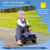 Kids Ride On Sliding Car with Hidden Under Seat Storage, Ride On Police Car for Toddler with Megaphone, Anti Dumping Device, Removable Backrest, Foot-to-Floor Design, Aged 18-60 Months, Blue