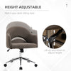 Ergonomic Office Chair with Swivel, Mid-Back Computer Desk Chair with Adjustable Height and Back Tilt, Brown