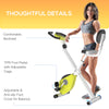 Yellow Foldable Upright Training Exercise Bike Indoor Stationary X Bike, Magnetic Resistance for Aerobic Exercise