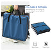 39" Portable Soft-Sided Pet Cat Carrier With Divider  Dual Compartment  Soft Cushions  & Storage Bag  Blue