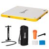 Water Floating Platform Island w/ Air Pump & Backpack for Pool, Beach, Yellow