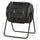 Tumbling Compost Bin Outdoor 360Â° Dual Chamber Rotating Composter 43 Gallon, Black