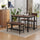 Industrial 4 Piece Dining Room Table Set with Bench Wooden Kitchen Table and Chairs w/ Storage Rack for Kitchen, Dinette, Rustic Brown/Black