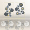 3D Metal Wall Art Set of 2 Modern Lotus Leaves Hanging Wall Sculpture Home Decor for Living Room Bedroom Kitchen 20"x32"x2, Grey and Gold