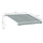 8' x 7' Patio Retractable Awning, Manual Exterior Sun Shade Deck Window Cover, Green / White