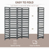 Screen Divider Room Divider Screen with Foldable Design for Indoor Bedroom Office 5' White Grey