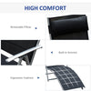Outdoor Folding Chaise Lounge Chair, Portable Lightweight Reclining Sun Lounger with 7-Position Adjustable Backrest & Pillow for Patio, Black