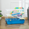 Extra Large 31" Hamster Cage with Tubes and Tunnels, Carry Handles, Big Habitats 5-Tier Design, Exercise Wheel, Water Bottle, Food Dish, Blue