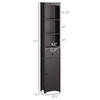 Bathroom Storage Cabinet, Free Standing Bath Storage Unit, Tall Linen Tower with 3-Tier Shelves and Drawer, Brown