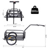 Foldable Bike Cargo Trailer Cart with Hitch, 80lbs Capacity, 16in Wheels, Black