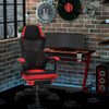 Office Mesh Chair Adjustable Height Recliner Ergonomic Office Chair With Retractable Footrest Wheels Red