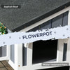 Outdoor Cat House with Flower Pot, 2-Story Feral Cat House with Weather Resistant Roof, Wooden Cat Shelter with Window, Multiple Entrances, Resting Condos