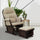 Nursery Glider Rocking Chair with Ottoman, Thick Padded Cushion Seating and Wood Base, Cream White