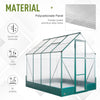 6' x 8' x 7' Walk-in Plant Polycarbonate Greenhouse Hobby Greenhouse for Backyard/Outdoor with Temperature Controlled Window