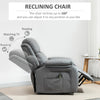 Living Room Power Lift Chair, PU Leather Electric Recliner Sofa Chair for Elderly with Remote Control, Grey