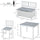 4-Piece Set Kids Wood Table Chair Bench with Storage Function Easy to Clean Gift for Girls Boys Toddlers Age 3 Years up Grey and White
