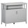 Modern Sideboard Buffet with Ribbed Door, Buffet Cabinet with Anti-Tipping Design and Adjustable Shelves for Kitchen, Buffet Table, Grey