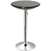 24.5" Round Bar Table Metal Base Tall Bistro Pub Table Adjustable Counter Height, Black/Silver