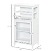 Wine Cabinet with 4 Bottle Wine Rack, Bar Cabinet with Acrylic Door, Open Shelf and Adjustable Shelf, Liquor Cabinet, Wine Rack Cabinet, White
