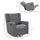 Living Room Chair Recliner Linen Fabric Swivel Gliding Recliner Sofa Chair Grey