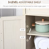 Farmhouse Sideboard, Wooden Accent Buffet Cabinet with Drawer and Adjustable Shelf for Kitchen, White