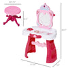Children Dressing Table Set for Kids of 3-6 Years Dream Princess Vanity Set for Girls Makeup Table - Pink and White