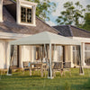 Outdoor 10' x 10' Patio Gazebo Outdoor Pop-Up Canopy with Sidewalls, Instant Setup, 4 Mesh Walls for Party, Events, Backyard, Lawn, Beige