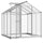 6' L x 6' W Walk-In Polycarbonate Greenhouse with Roof Vent for Ventilation & Rain Gutter, Hobby Greenhouse for Winter