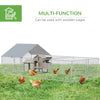 Large Metal Chicken Coop, Walk-in Chicken Runs for Yard with Water-resistant and Anti-UV Cover, Poultry Cage Outdoor for Ducks, Rabbits, Pet Enclosure for Backyard, 19.7' x 9.8' x 6.4'