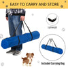 4 Piece Dog Agility Starter Kit with Adjustable Height Jump Bars, Included Carry Bag, & Displacing Top Bar, White